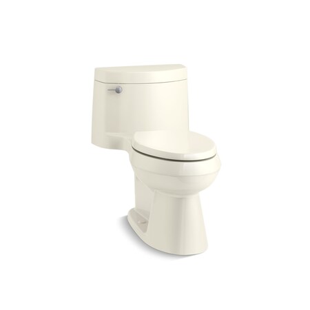 Kohler Toilet, Gravity Flush, Floor Mounted Mount, Elongated, Biscuit 3619-96
